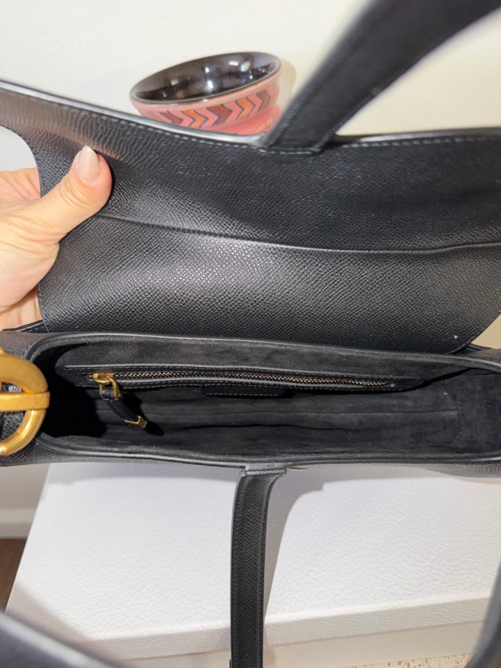 CHRISTIAN DIOR SADDLE GRAINED CALFSKIN BAG - Picture 13 of 16